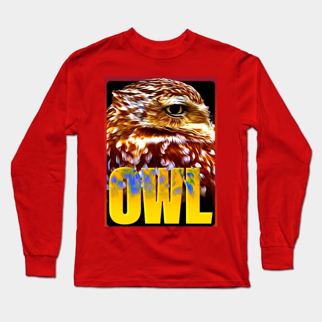 Owl Long Sleeve T-Shirt by Ripples of Time